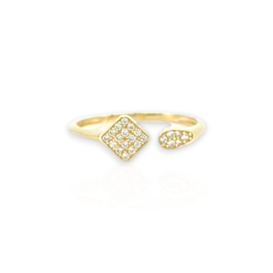 Infinity Ring CZ - 10K Yellow Gold