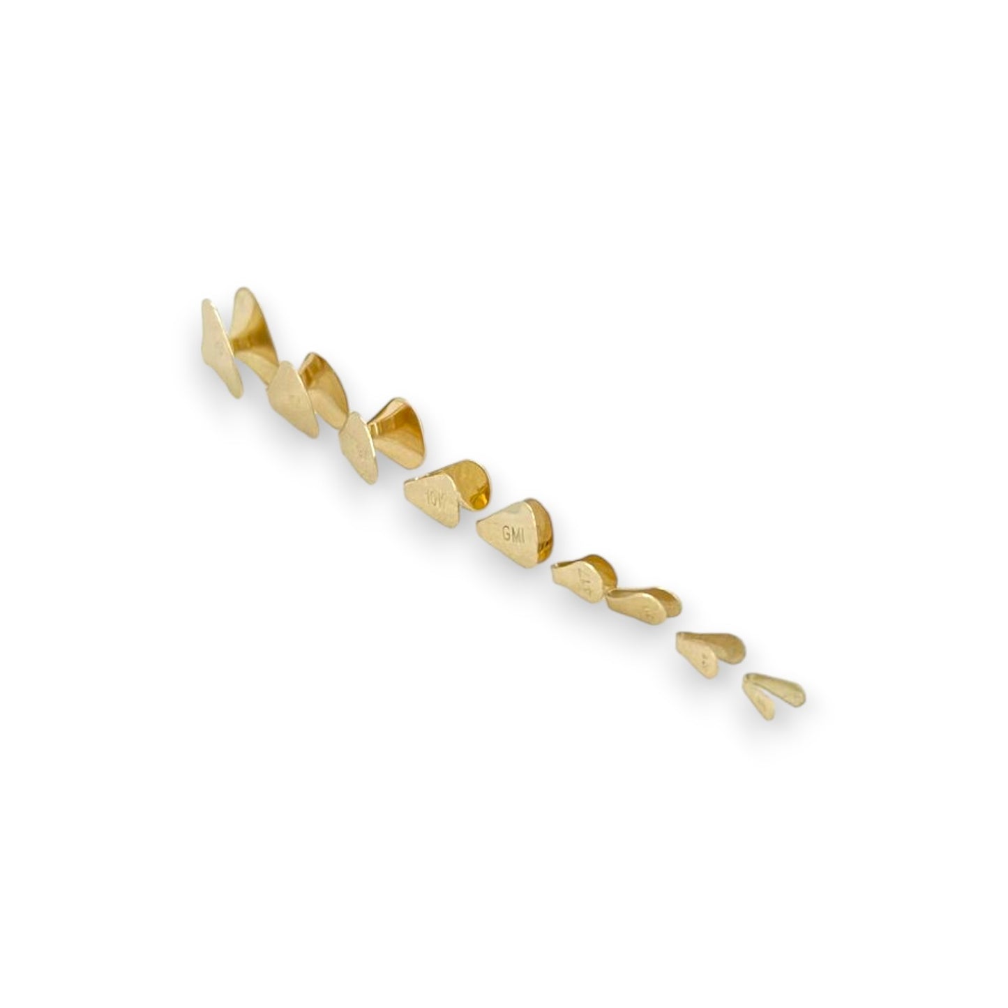 Flat End Cap Findings - 14K Yellow Gold