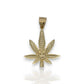 Marijuana "Weed" Pendant - 10k Yellow Gold