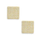 Square ZC Earrings - 10K Yellow Gold