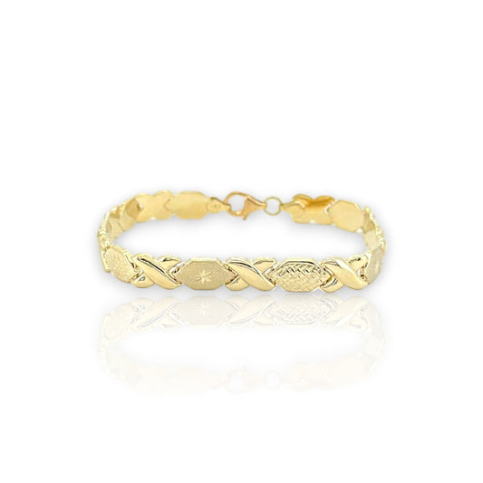 Kisses bracelet - 10k yellow gold