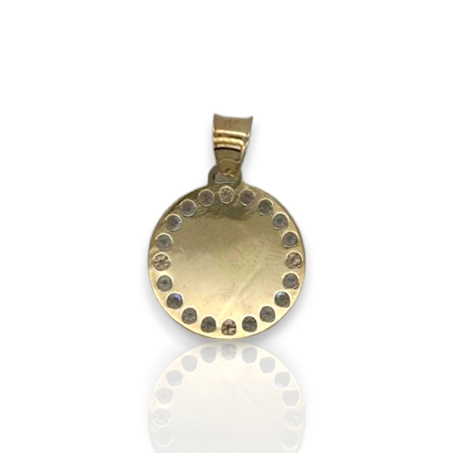 Medallion Swallow CZ - 10K Yellow Gold