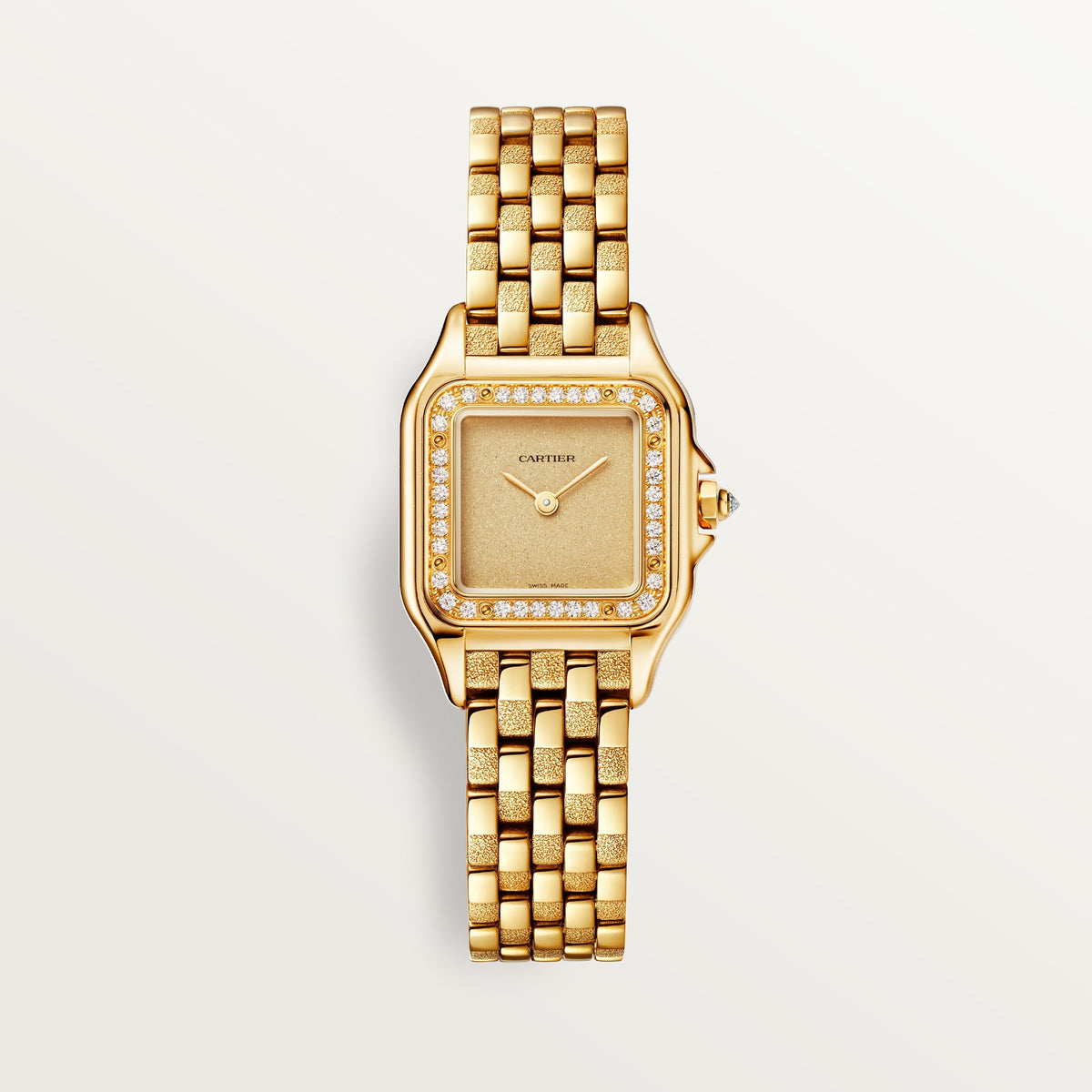 Cartier Panthère de Cartier WJPN0057 - Small model Yellow gold, Golden grained Dial, Textured yellow gold bracelet