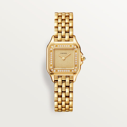 Cartier Panthère de Cartier WJPN0057 - Small model Yellow gold, Golden grained Dial, Textured yellow gold bracelet