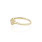 Square Ring CZ - 10K Yellow Gold