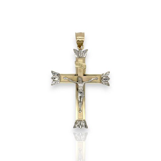 Cross With Crucifix Pendant  - 10k Yellow Gold