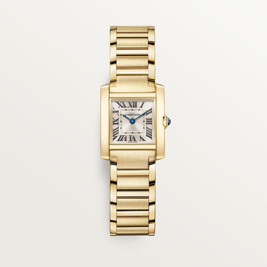 Cartier Tank Française WGTA0344 - Small model 18K yellow gold, Golden sunray Dial, 18K yellow gold bracelet