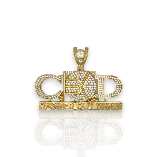 Cashed Out Daily Cz Pendant  - 14k Yellow Gold