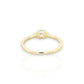 Round Stone Ring CZ - 10K Yellow Gold