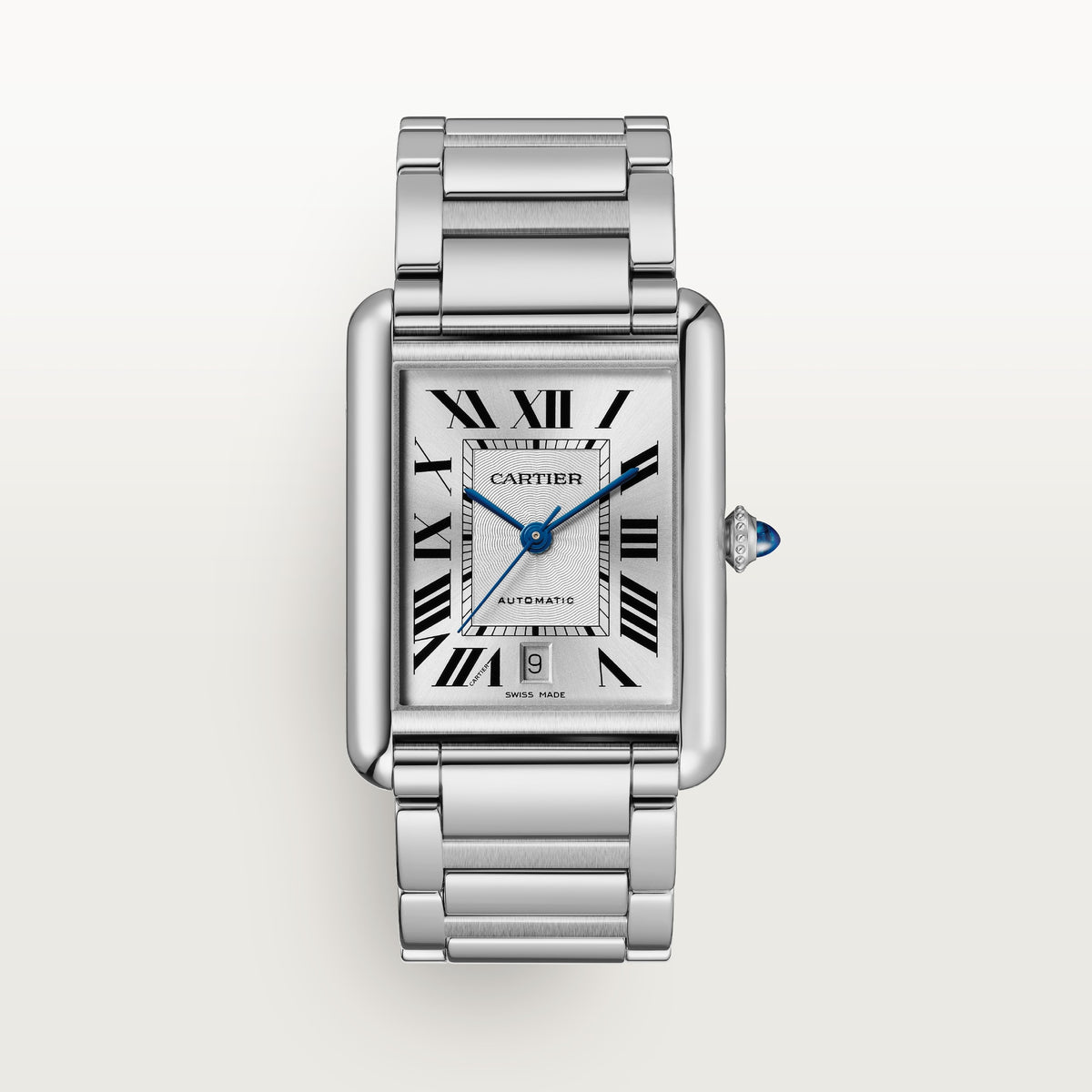 Cartier Tank Must WSTA0053 - Extra-large model Steel, Silvered flinqué Dial, Steel bracelet