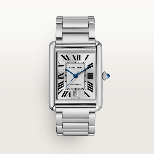 Cartier Tank Must WSTA0053 - Extra-large model Steel, Silvered flinqué Dial, Steel bracelet