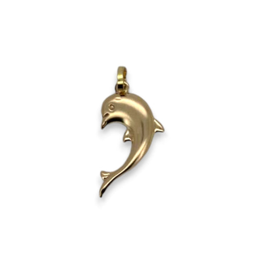 Dolphin Pendant - 14K Yellow Gold