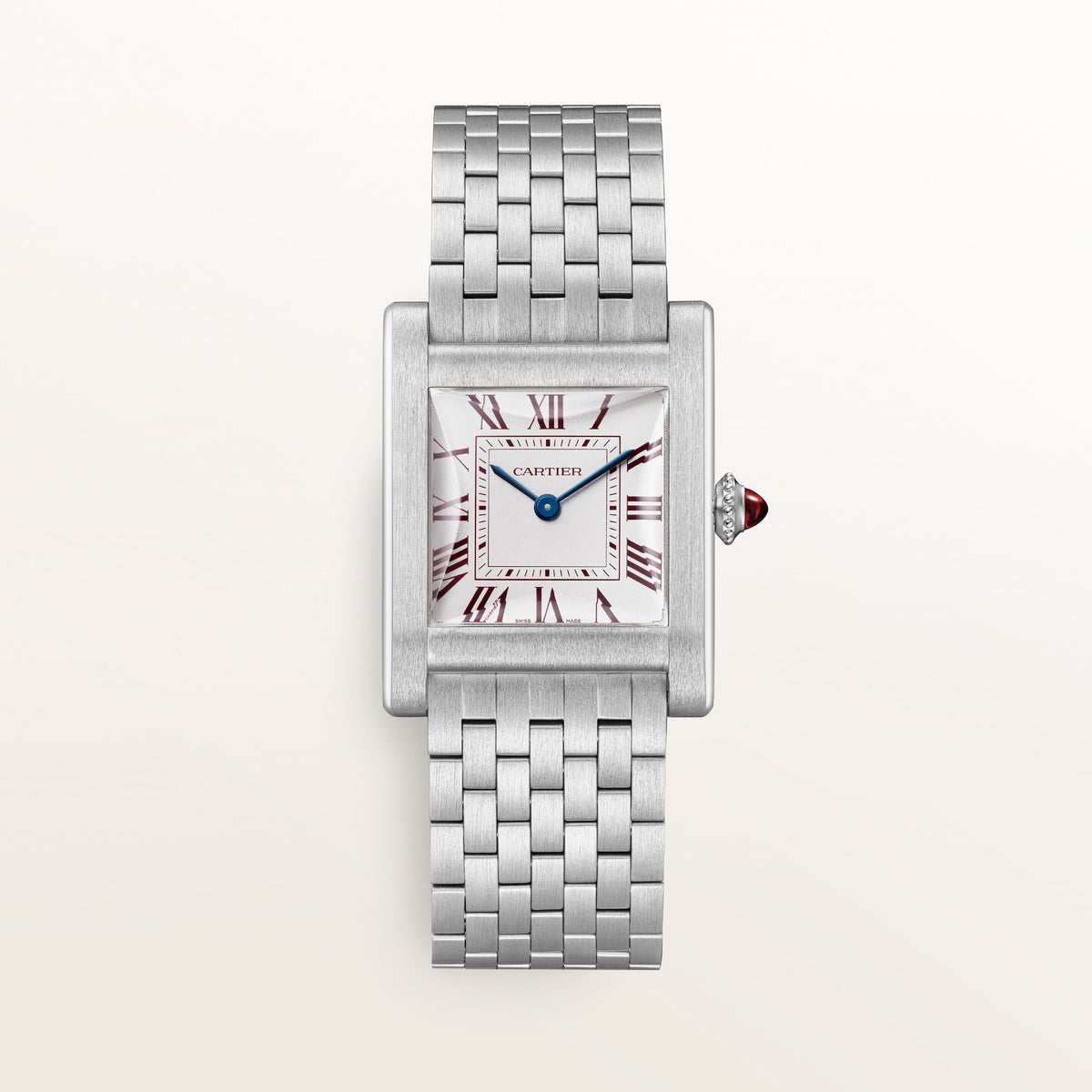 Cartier Tank Normale WHTA0032 - Large model Platinum 950/1000, Silvered opaline Dial, Platinum 950/1000 bracelet