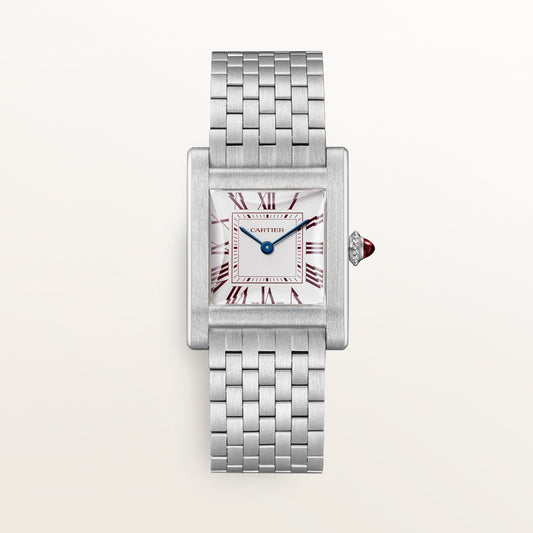 Cartier Tank Normale WHTA0032 - Large model Platinum 950/1000, Silvered opaline Dial, Platinum 950/1000 bracelet