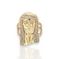 Large Jesus Head CZ Ring  - 10K Yellow Gold