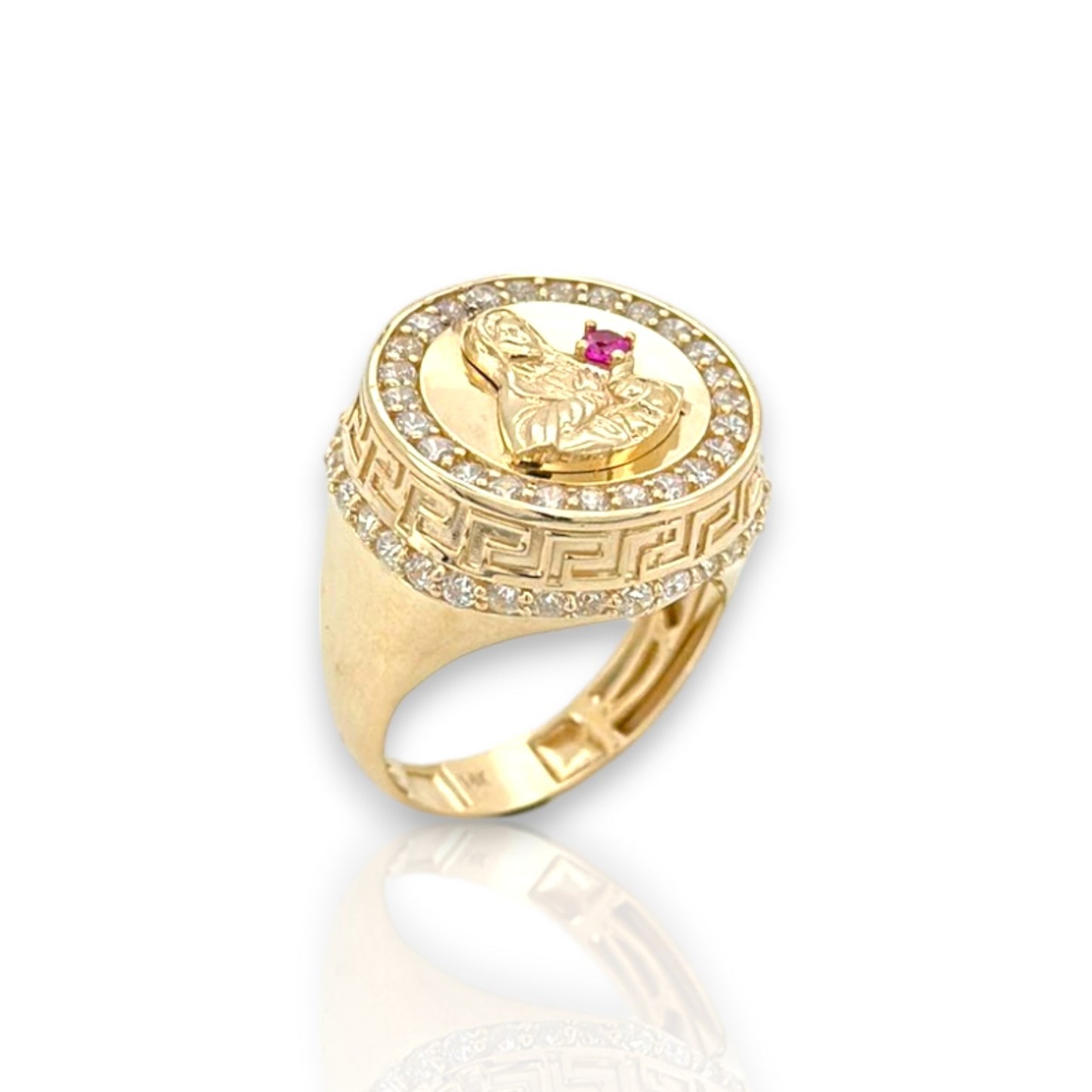 Virgin Mary Ring - 14K Yellow Gold