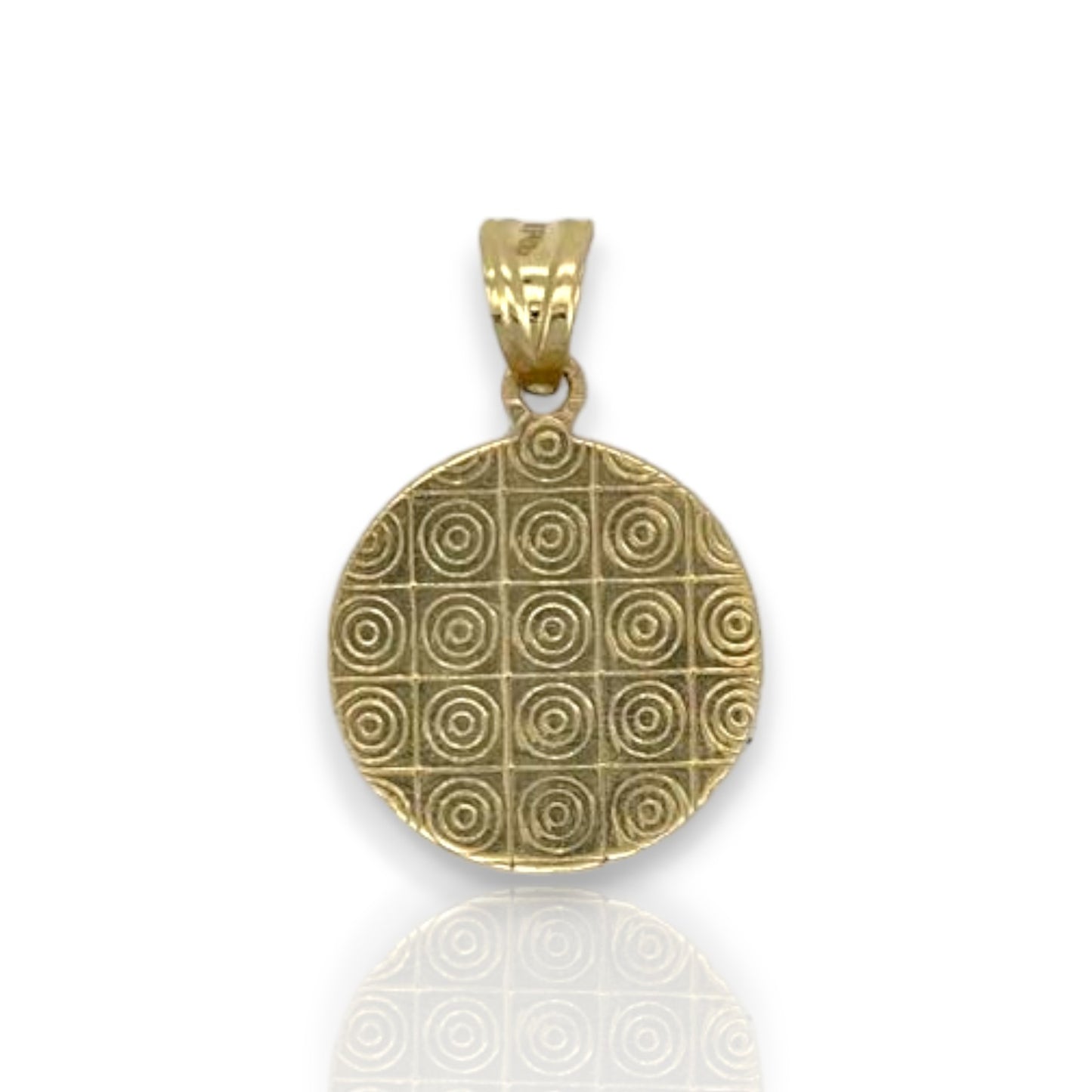 Saint Barbara Medallion Pendant - 14K Yellow Gold
