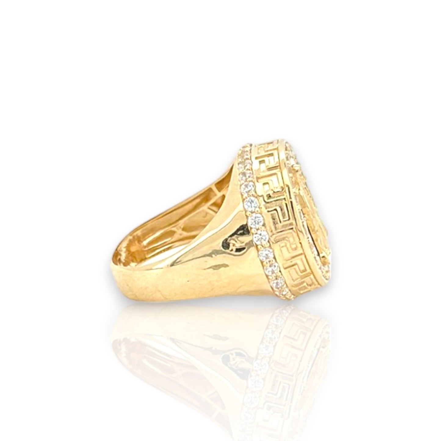 Allah CZ Ring - 14K Yellow Gold