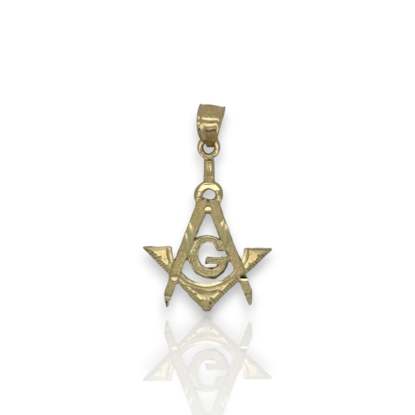 Masonic Symbol Pendant - 10K Yellow Gold