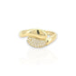 Twist Ring CZ - 10K Yellow Gold