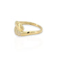 Twist Ring CZ - 10K Yellow Gold