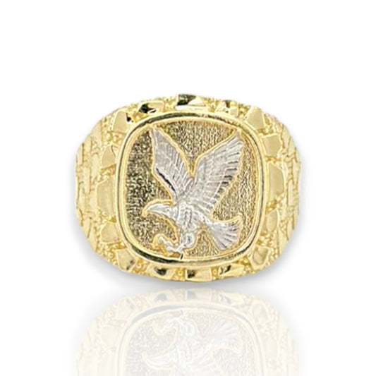 Eagle Nugget Ring - 10k Yellow Gold