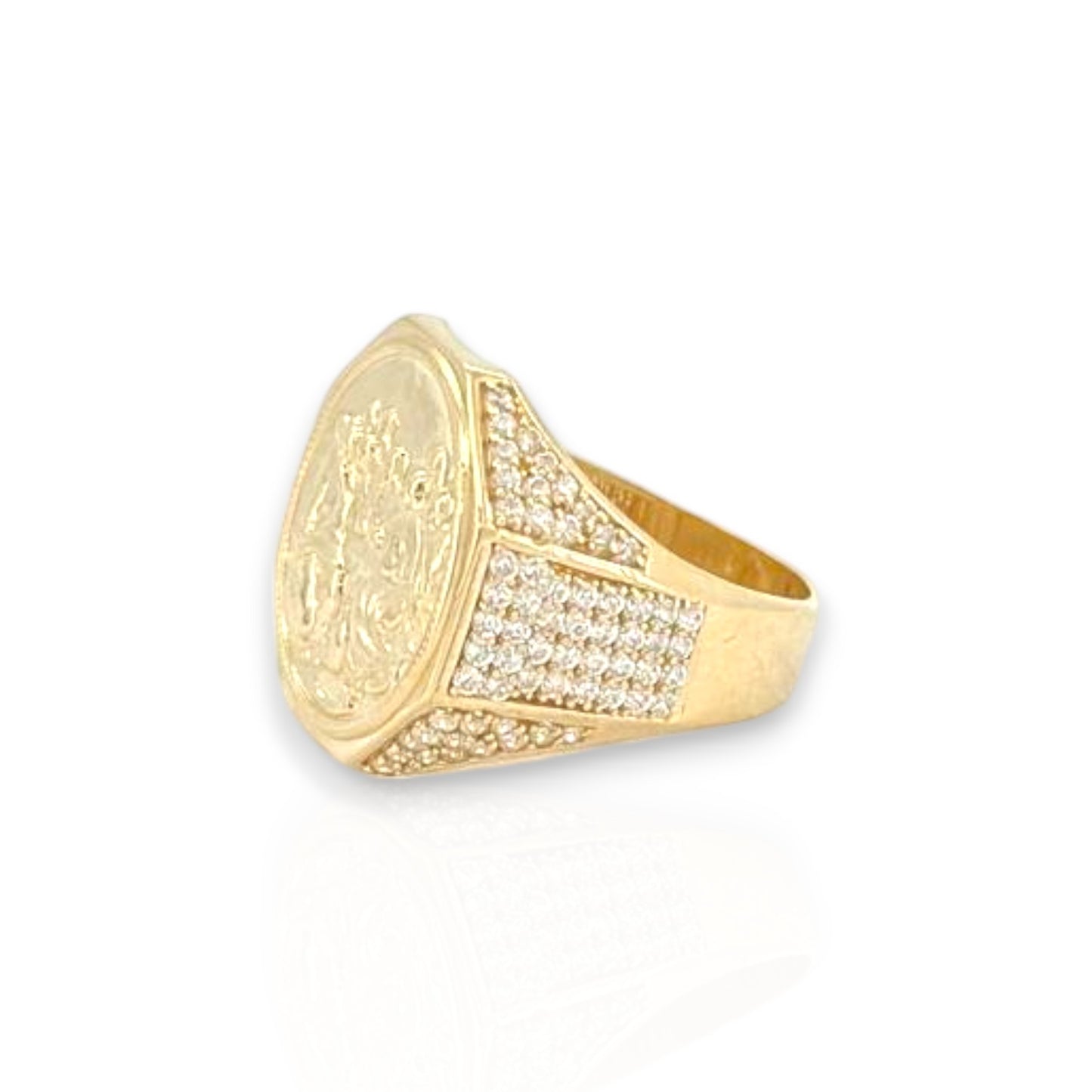 Last Supper CZ Ring - 10K Yellow Gold