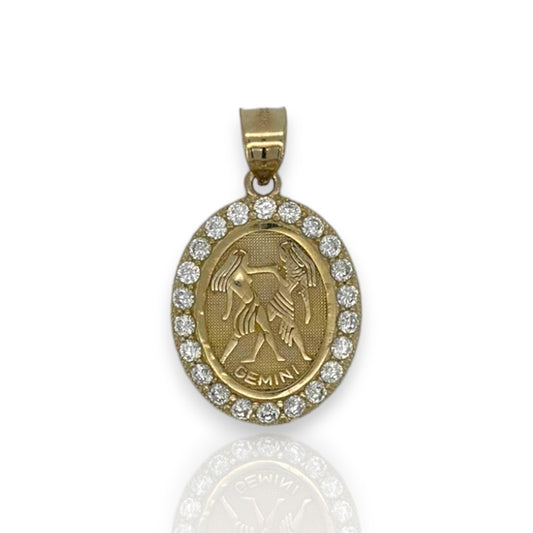 Zodiac Medallion Pendant - 10K Yellow Gold