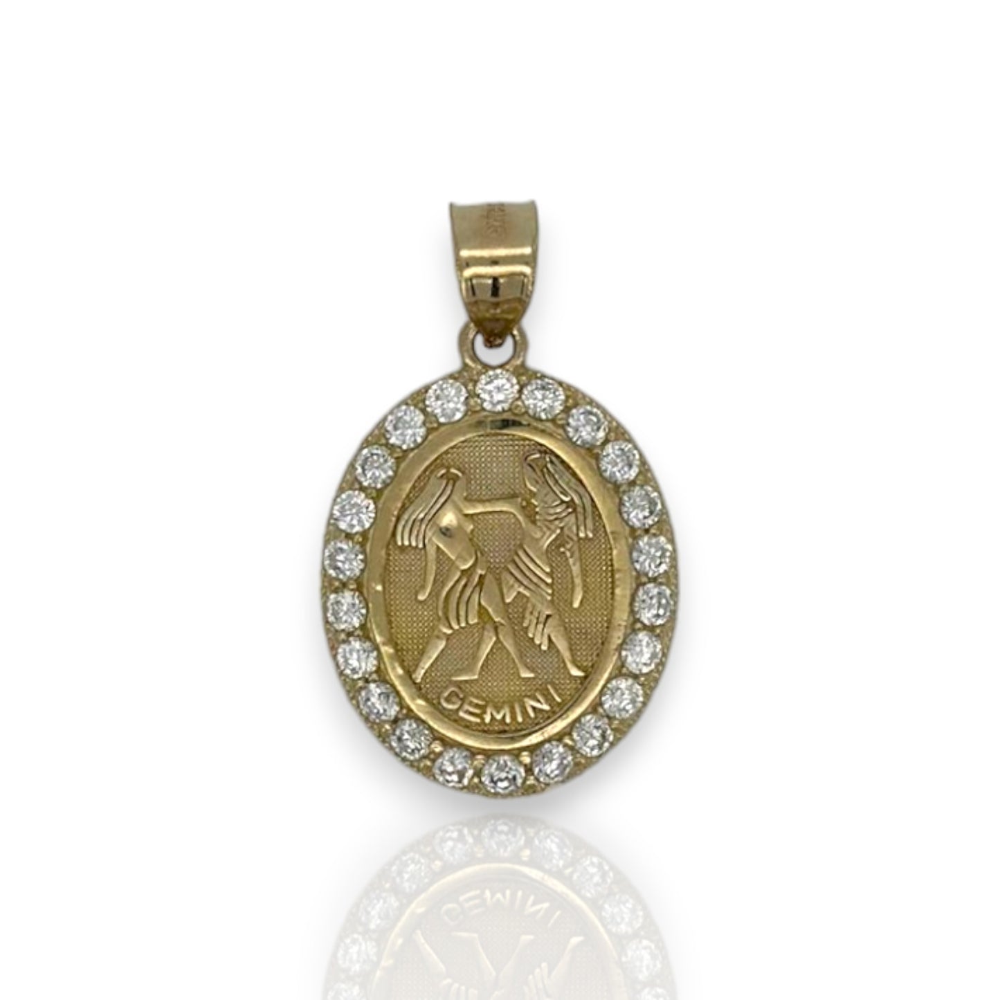 Colgante con medallón del zodíaco - Oro amarillo de 10 quilates