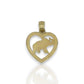 Heart "Elephant" Pendant - 10K Yellow Gold