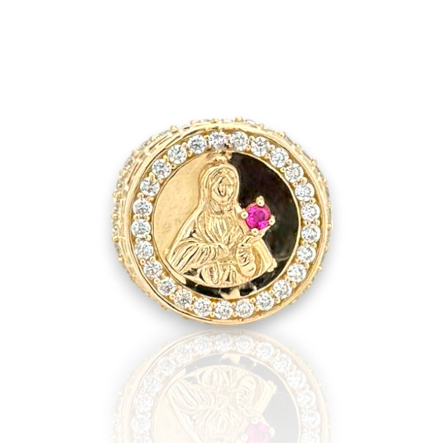 Virgin Mary Ring - 14K Yellow Gold