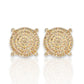 0.85ct Diamond Round Stud Earrings - 14k Yellow Gold