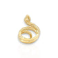 Snake CZ Ring - 10K Yellow Gold