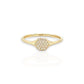 Hexagon Ring CZ - 10K Yellow Gold