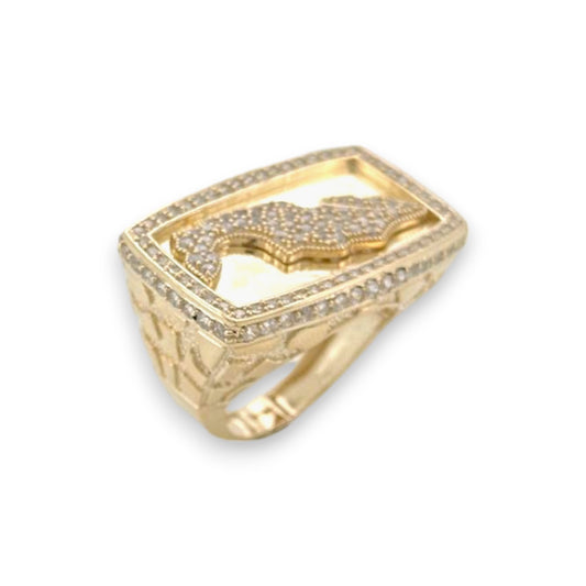 Italy Rectangle Ring - 10K Yellow Gold
