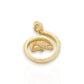 Snake CZ Ring - 10K Yellow Gold