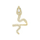 Snake CZ Ring - 10K Yellow Gold