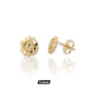 Round Nugget Stud Earrings - 10K Yellow Gold
