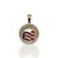 Puerto Rico Flag - 10k Yellow Gold