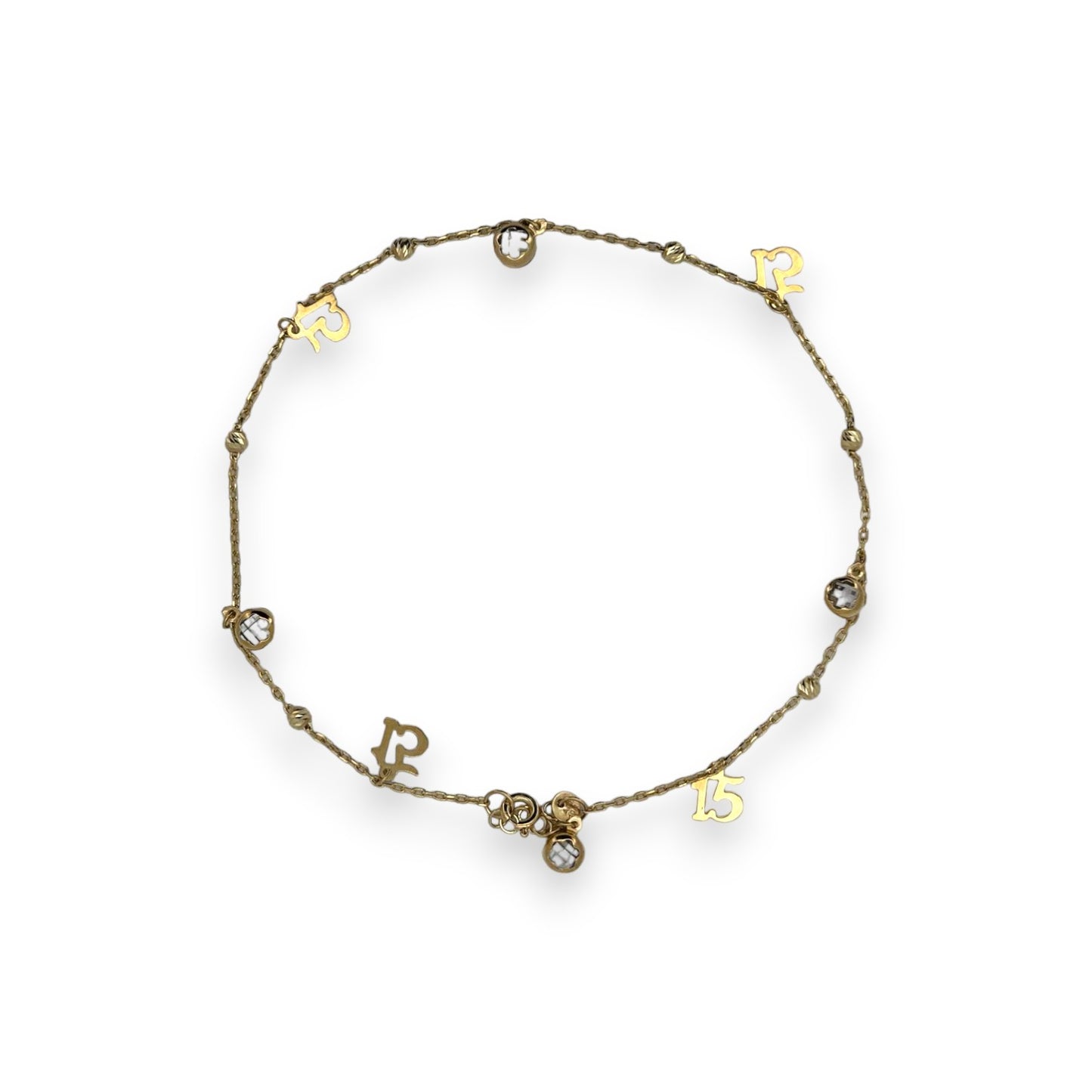 15 Anklet - 10K Yellow Gold