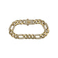 Monaco Chain Figaro Royal Plain Link Bracelet 14K Yellow Gold - Hollow