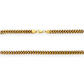 Collar de cadena Franco Box - Oro amarillo de dos tonos de 10 quilates - Hallow