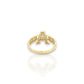Initial Ring Letter CZ - 10K Yellow Gold