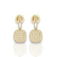 0.59ct Diamond Square Stud Earrings - 14k Yellow Gold