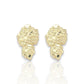 Africa Nugget Earrings - 10K Yellow Gold