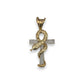 Snake Cross Pendant - 10K Yellow Gold