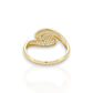 Twist Ring CZ - 10K Yellow Gold