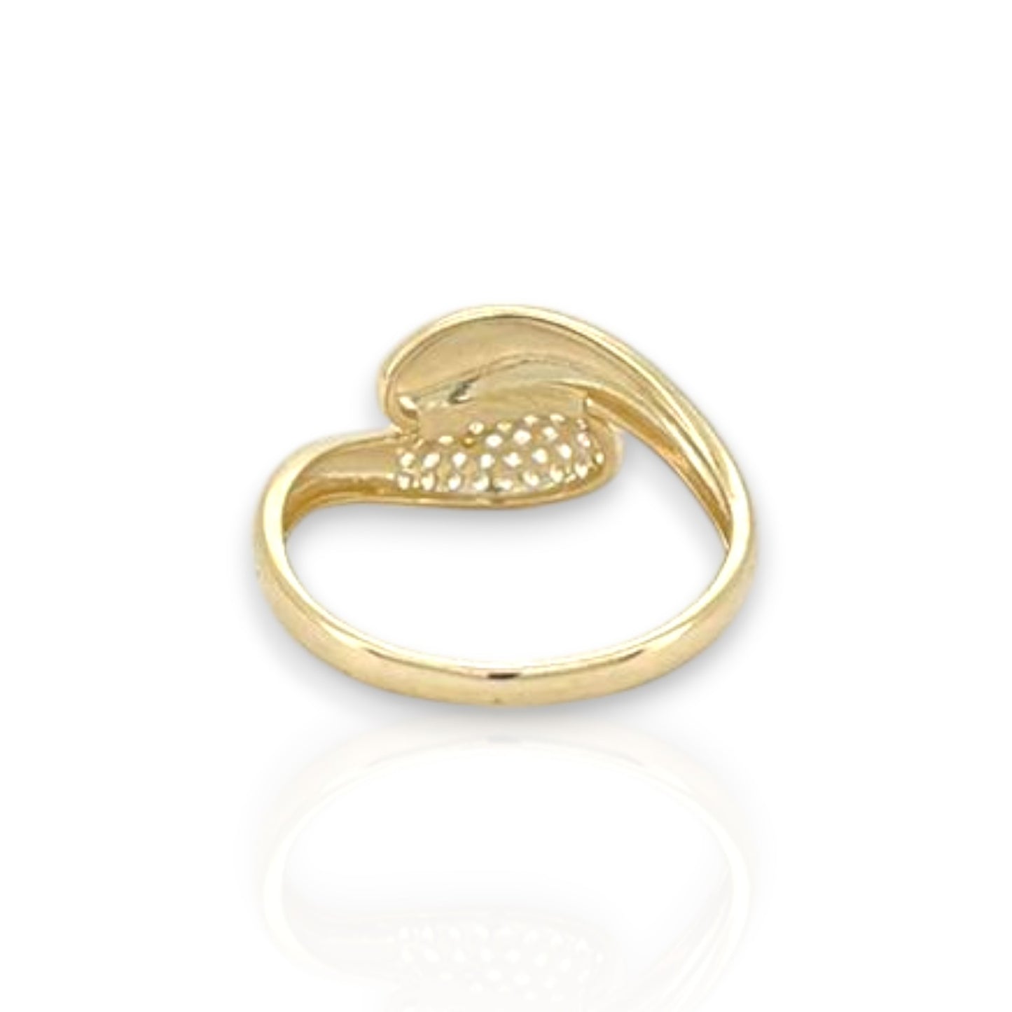 Twist Ring CZ - 10K Yellow Gold