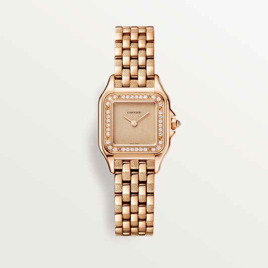 Cartier Panthère de Cartier WJPN0058 - Small model Rose gold, Rose gold-colored grained Dial, Textured rose gold bracelet