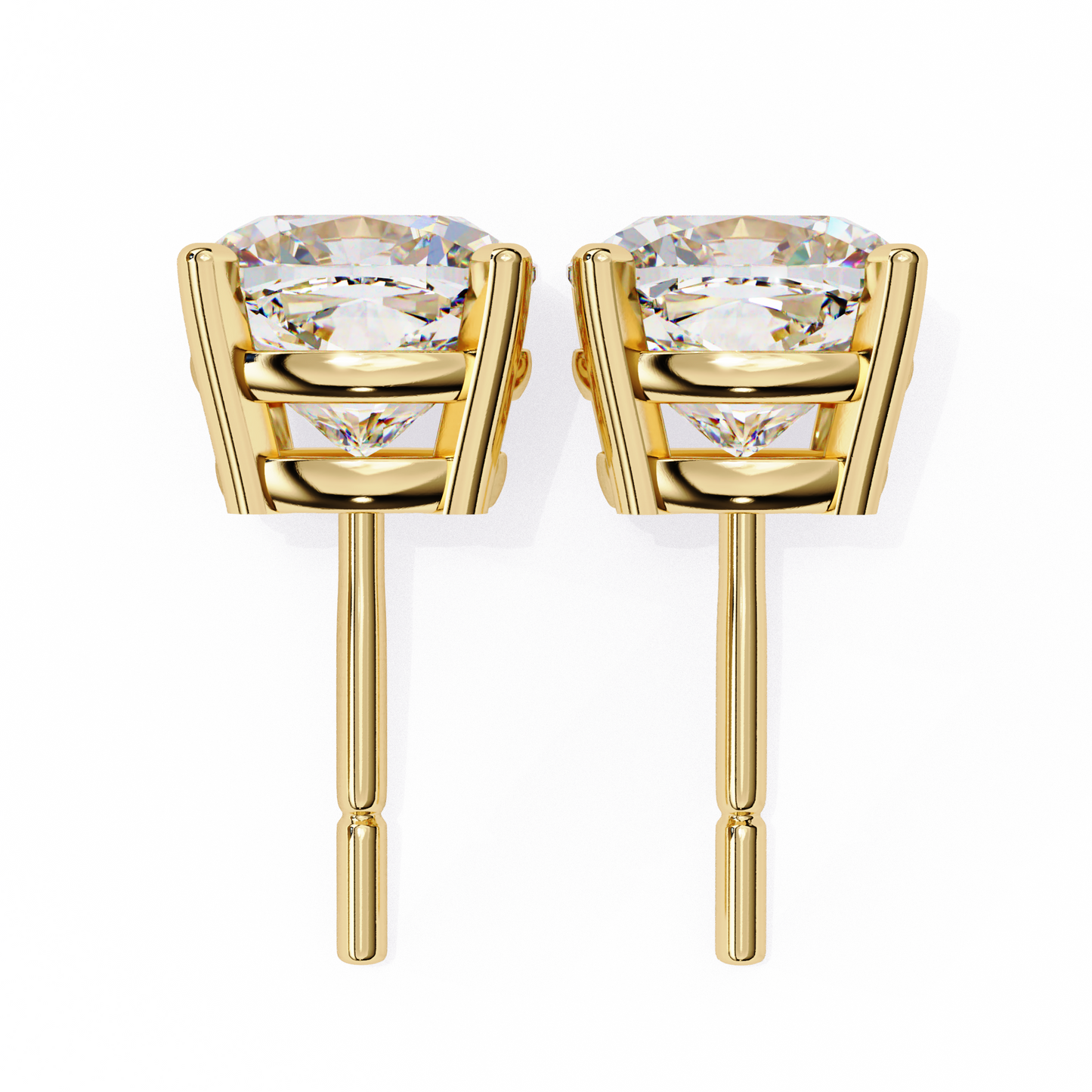 0.20 - 4 Carat Total Weight Diamond Earring Studs. 14K Solid Gold Lab Grown Diamond Studs. VS DEF Color. Diamond Earrings, Diamond Studs.